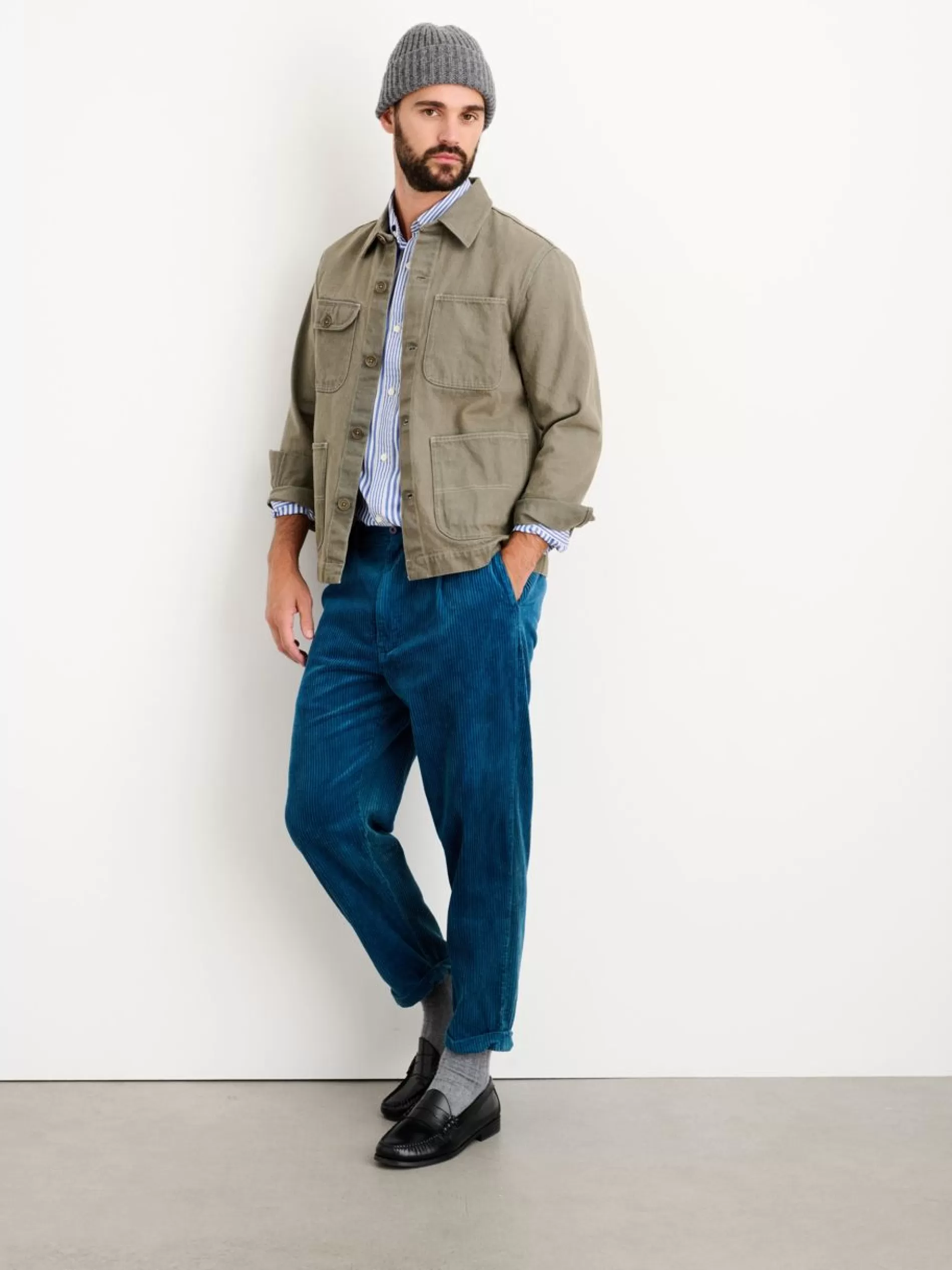 Alex Mill Botanical Dyed Work Jacket In Recycled Denim Store
