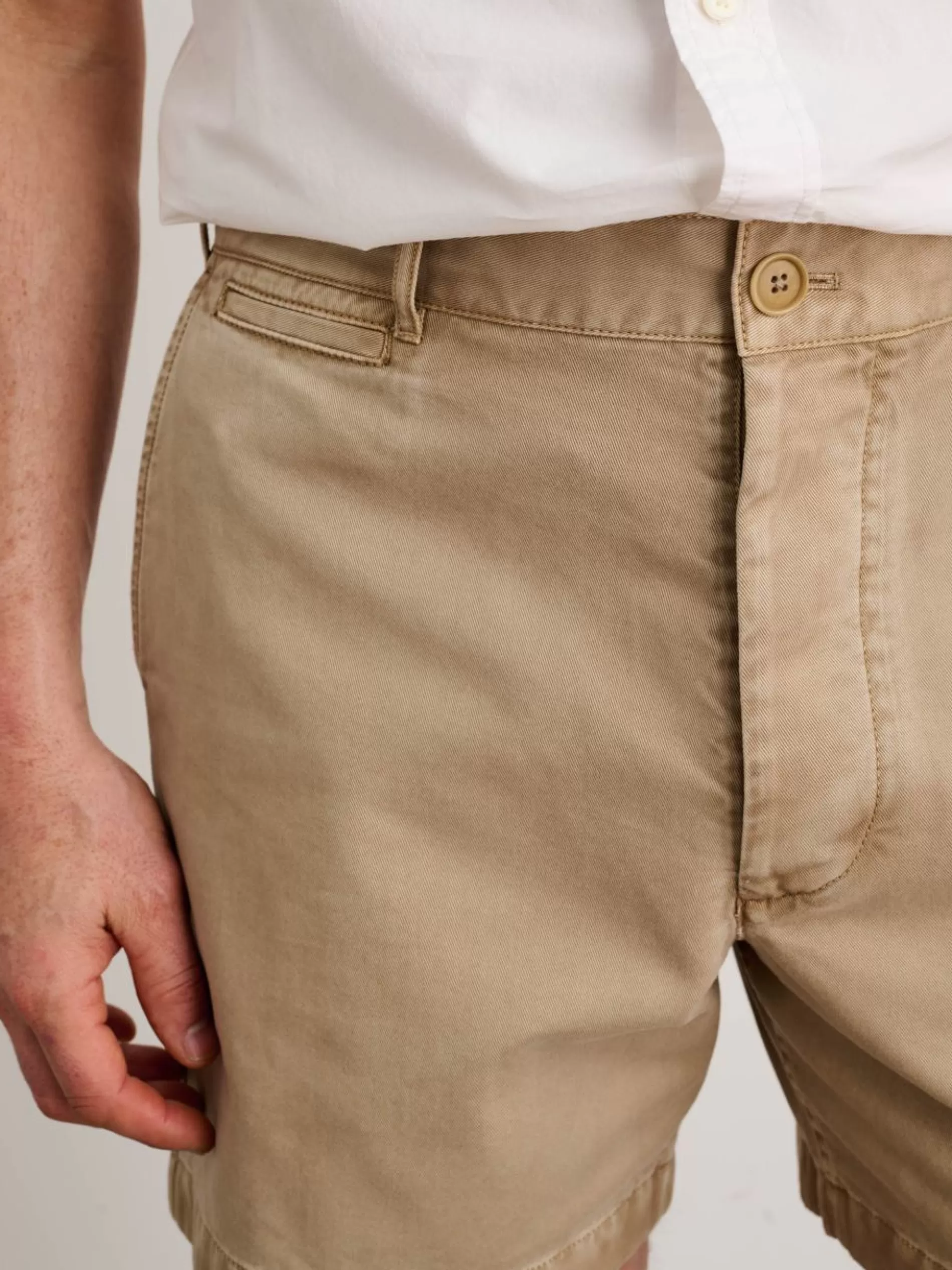 Alex Mill Flat Front Short In Vintage Washed Chino Faded Khaki Best Sale