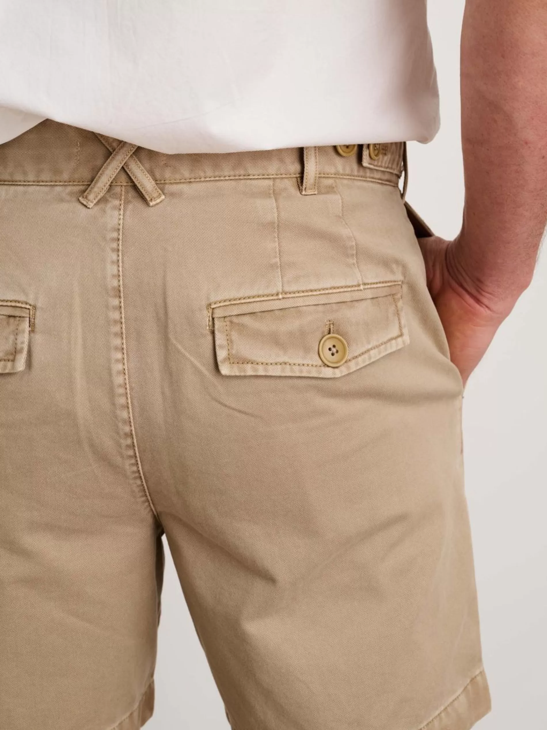 Alex Mill Flat Front Short In Vintage Washed Chino Faded Khaki Best Sale