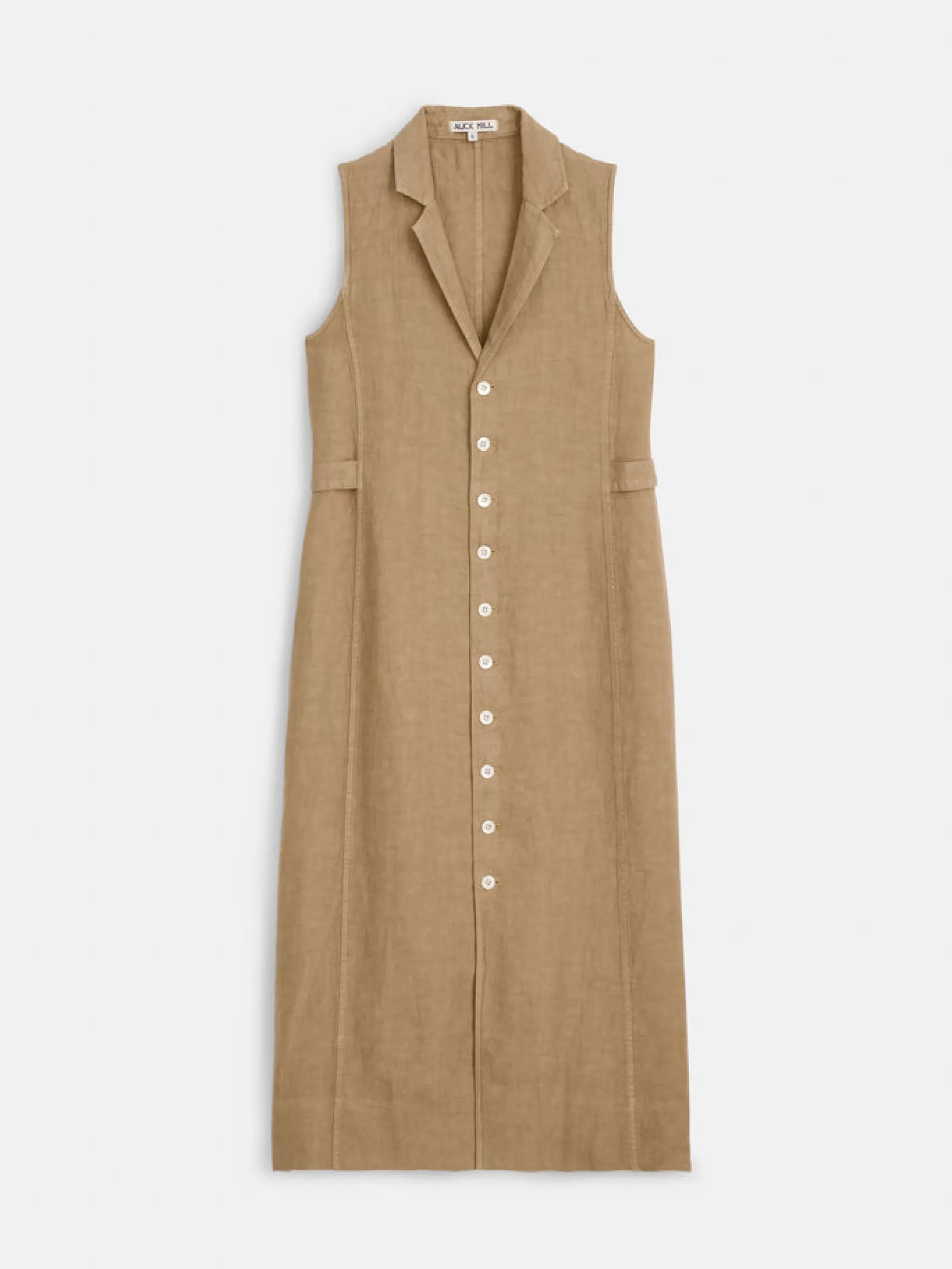 Alex Mill Mathilde Vest Dress In Linen Dark Navy Shop