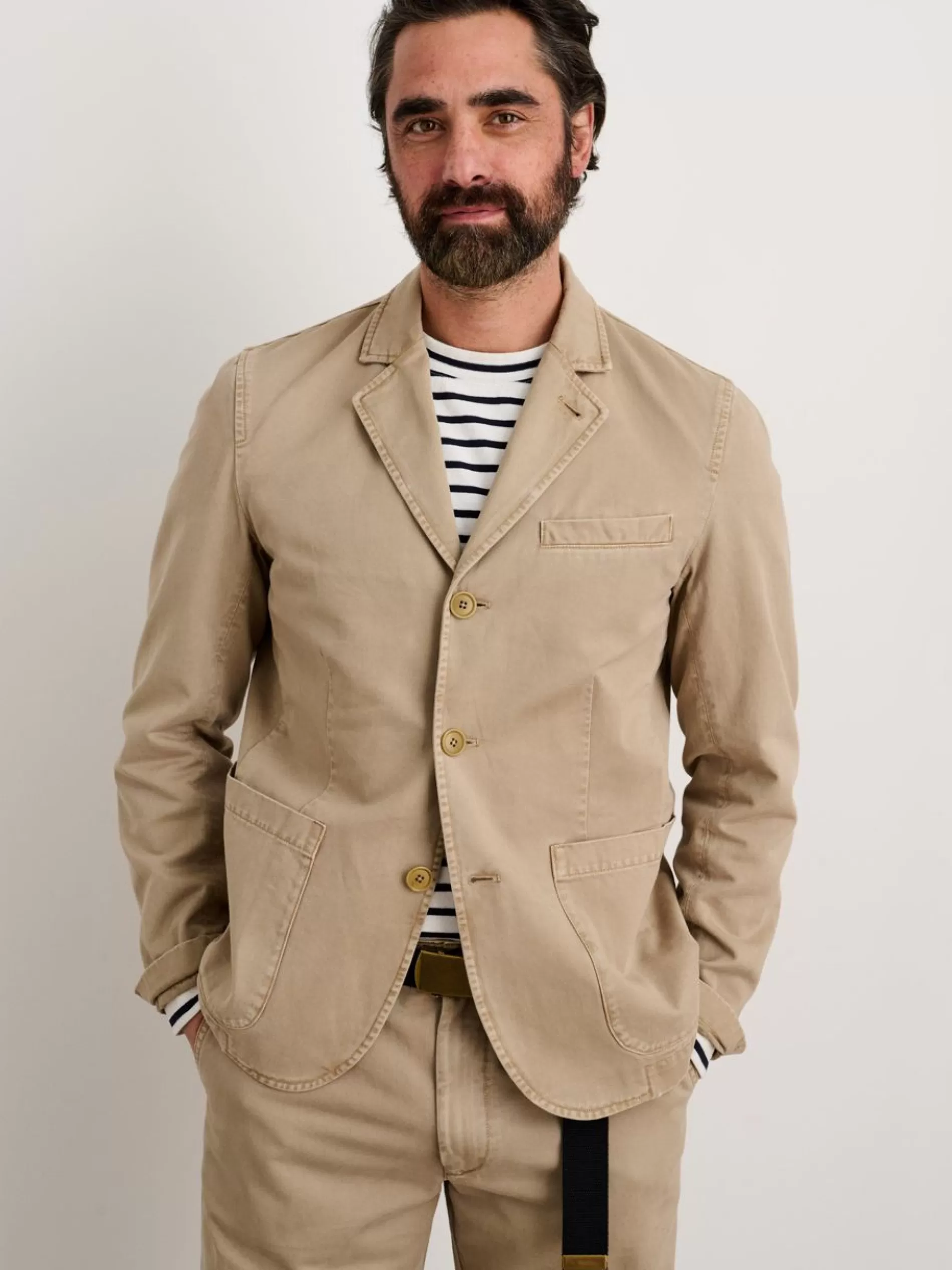 Alex Mill Mill Blazer In Vintage Wash Chino Faded Khaki Fashion