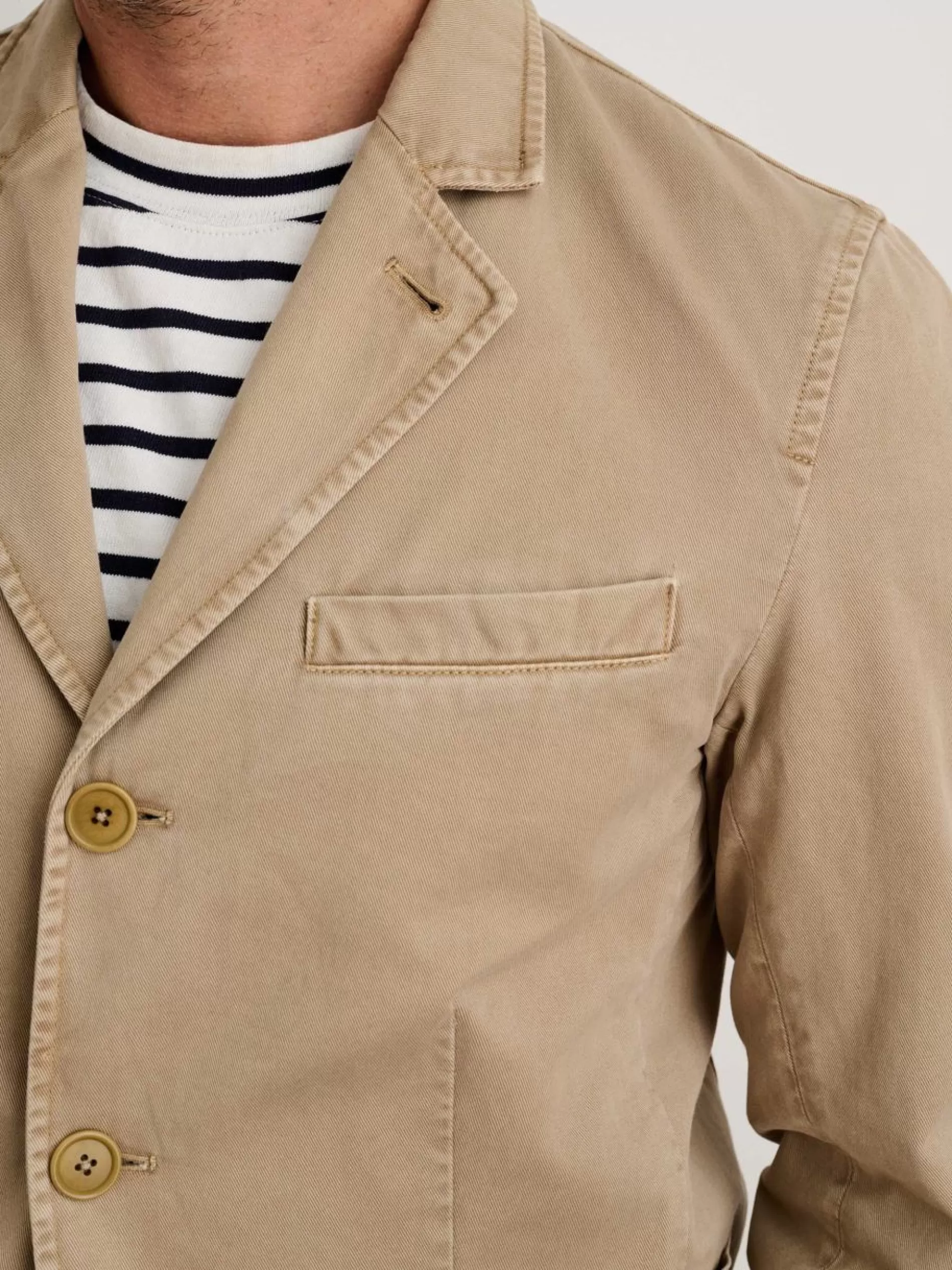 Alex Mill Mill Blazer In Vintage Wash Chino Faded Khaki Fashion