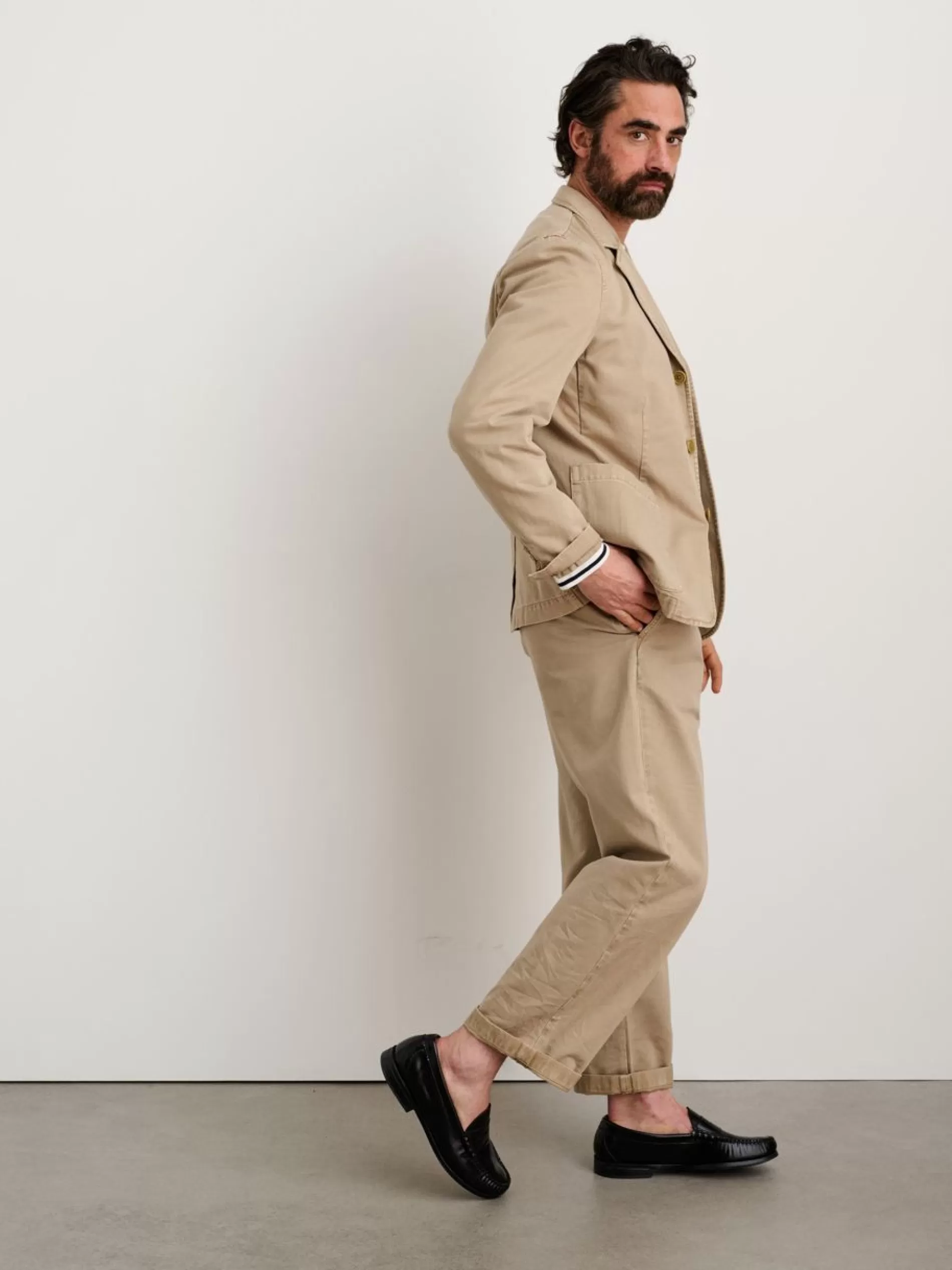 Alex Mill Mill Blazer In Vintage Wash Chino Faded Khaki Fashion