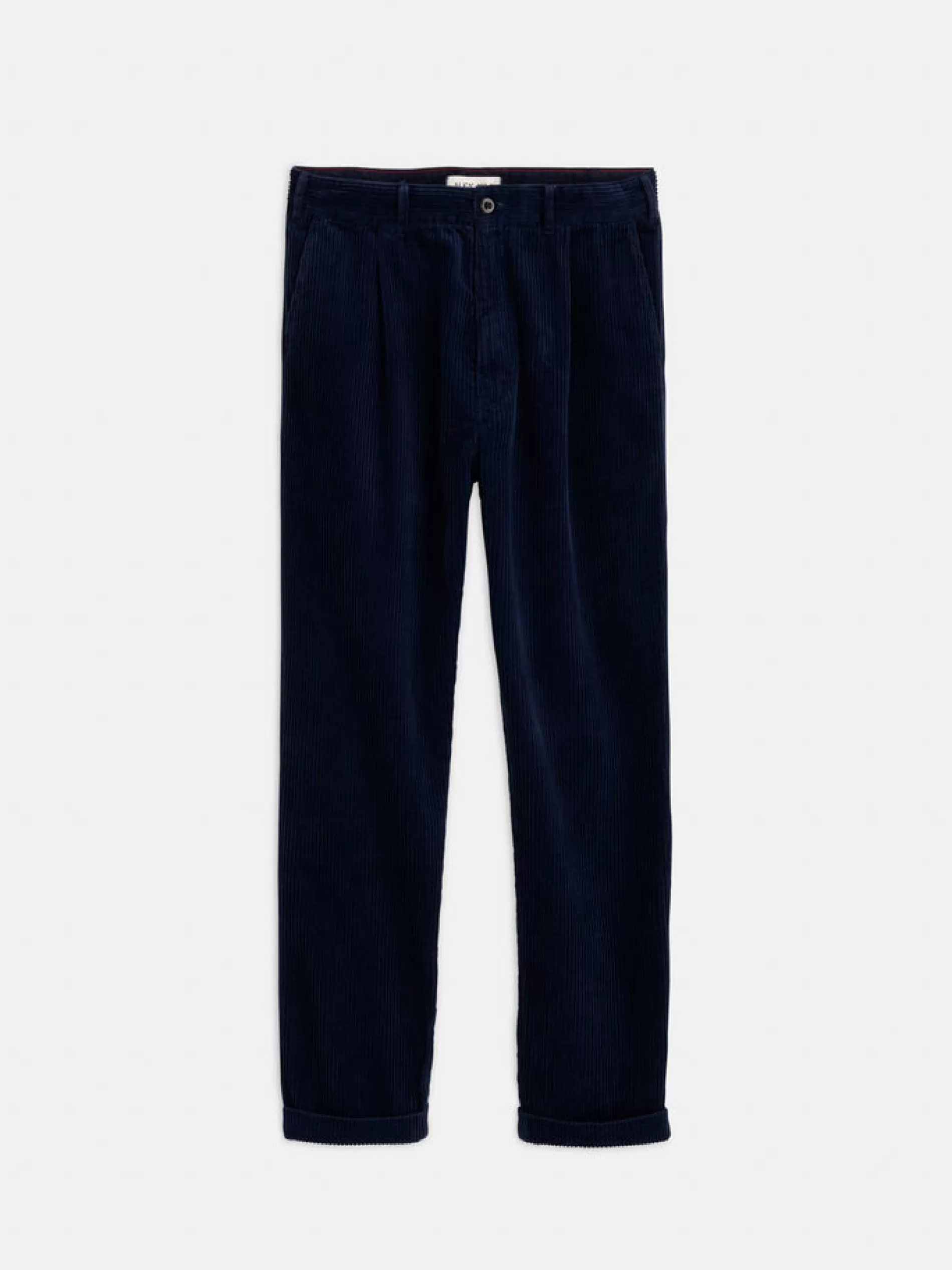 Alex Mill Standard Pleated Pant In Rugged Cord (Long Inseam) Dark Navy Clearance