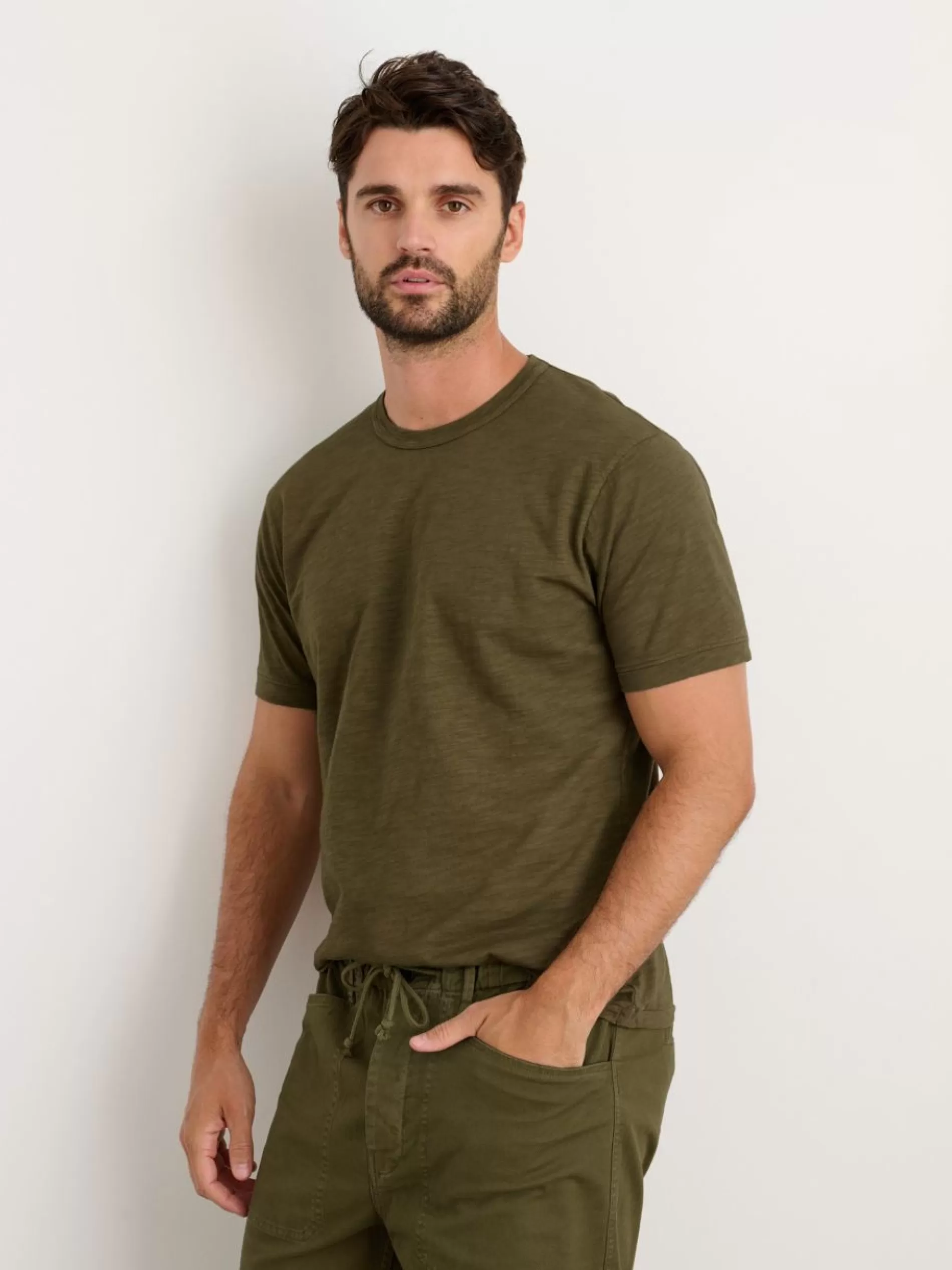 Alex Mill Standard T Shirt In Slub Cotton Fire Brick Sale