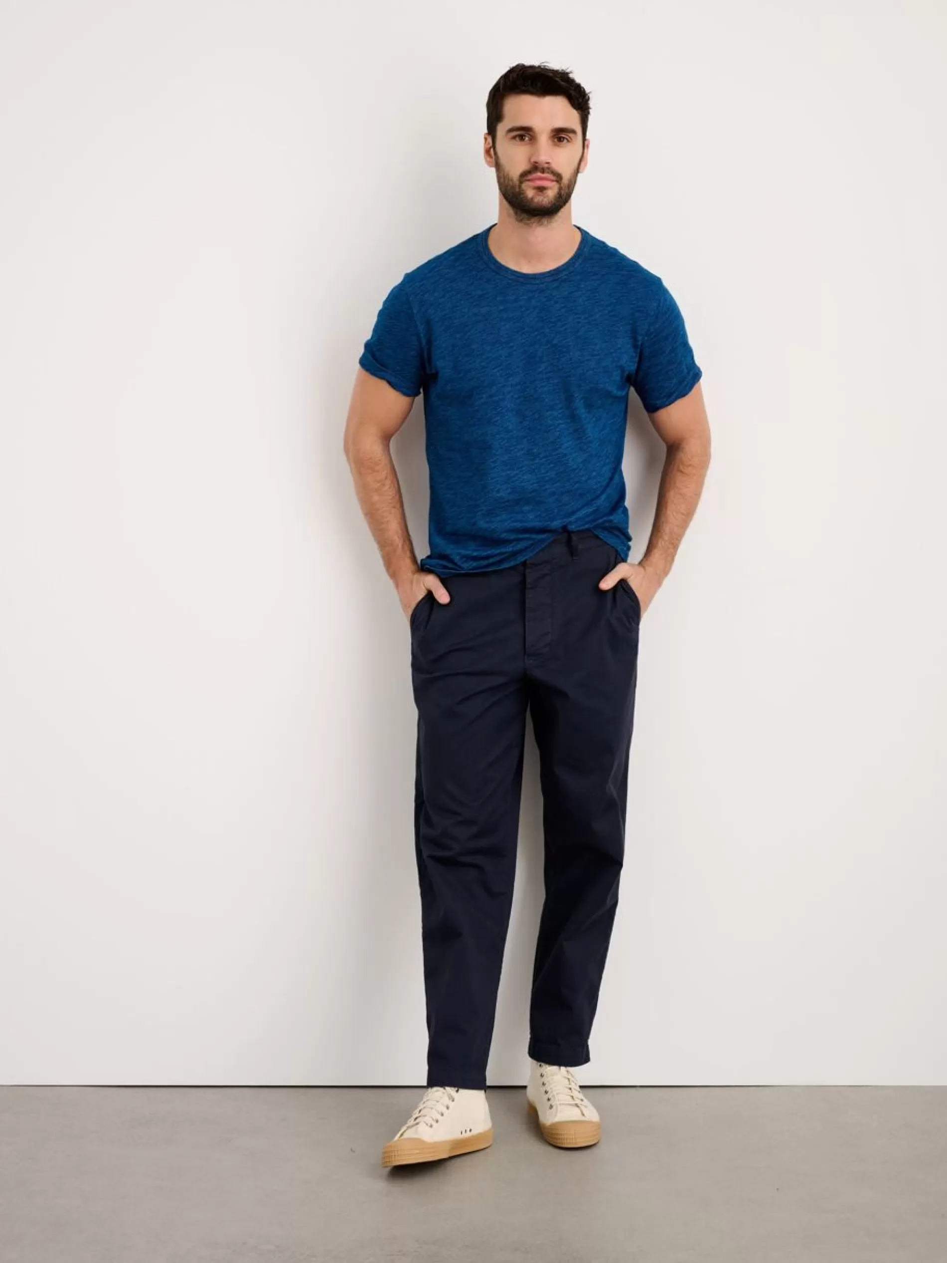 Alex Mill Standard Tee In Indigo Slub Cotton Shop