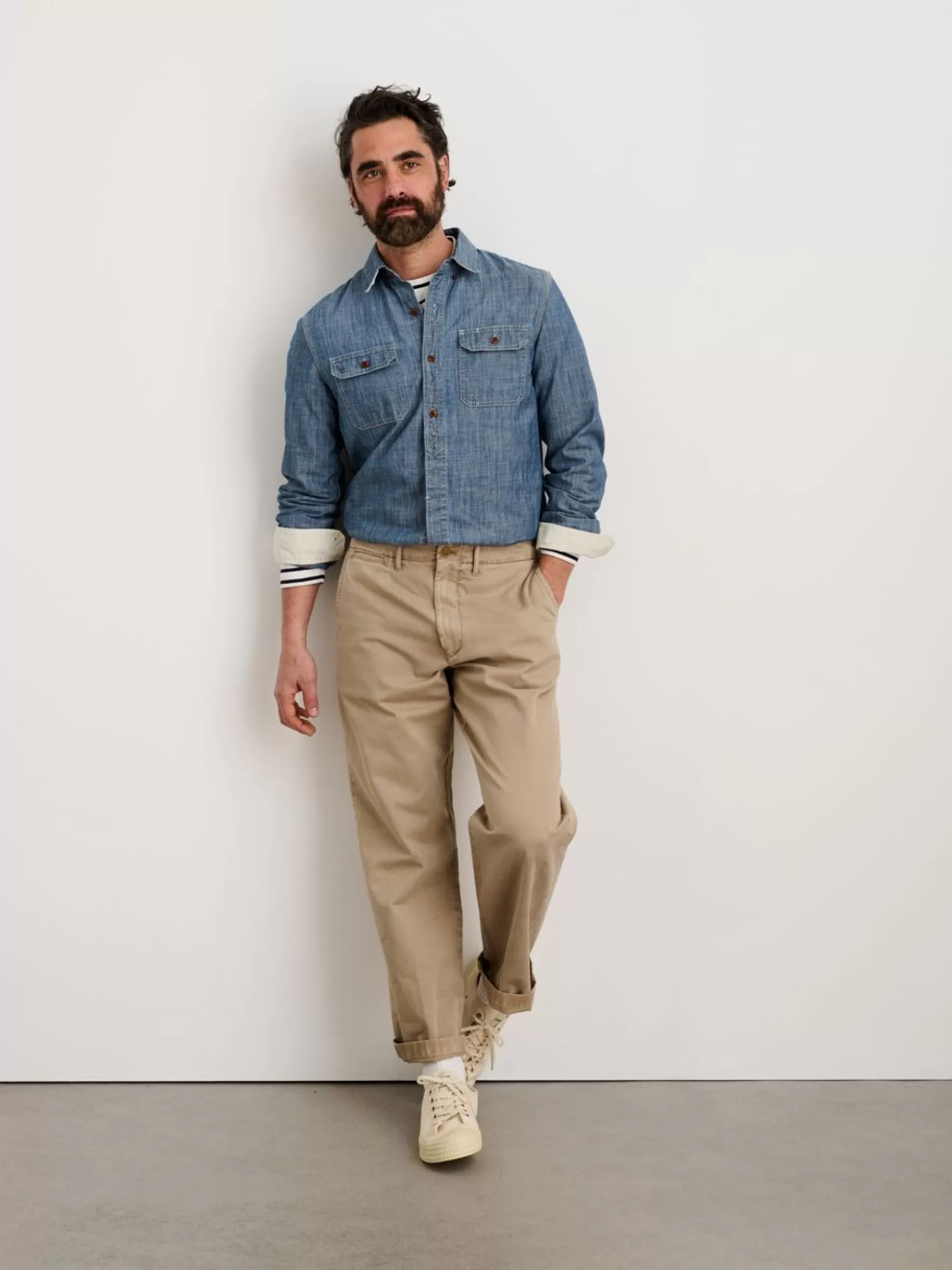 Alex Mill Straight Leg Pant In Vintage Washed Chino Vintage Olive Fashion
