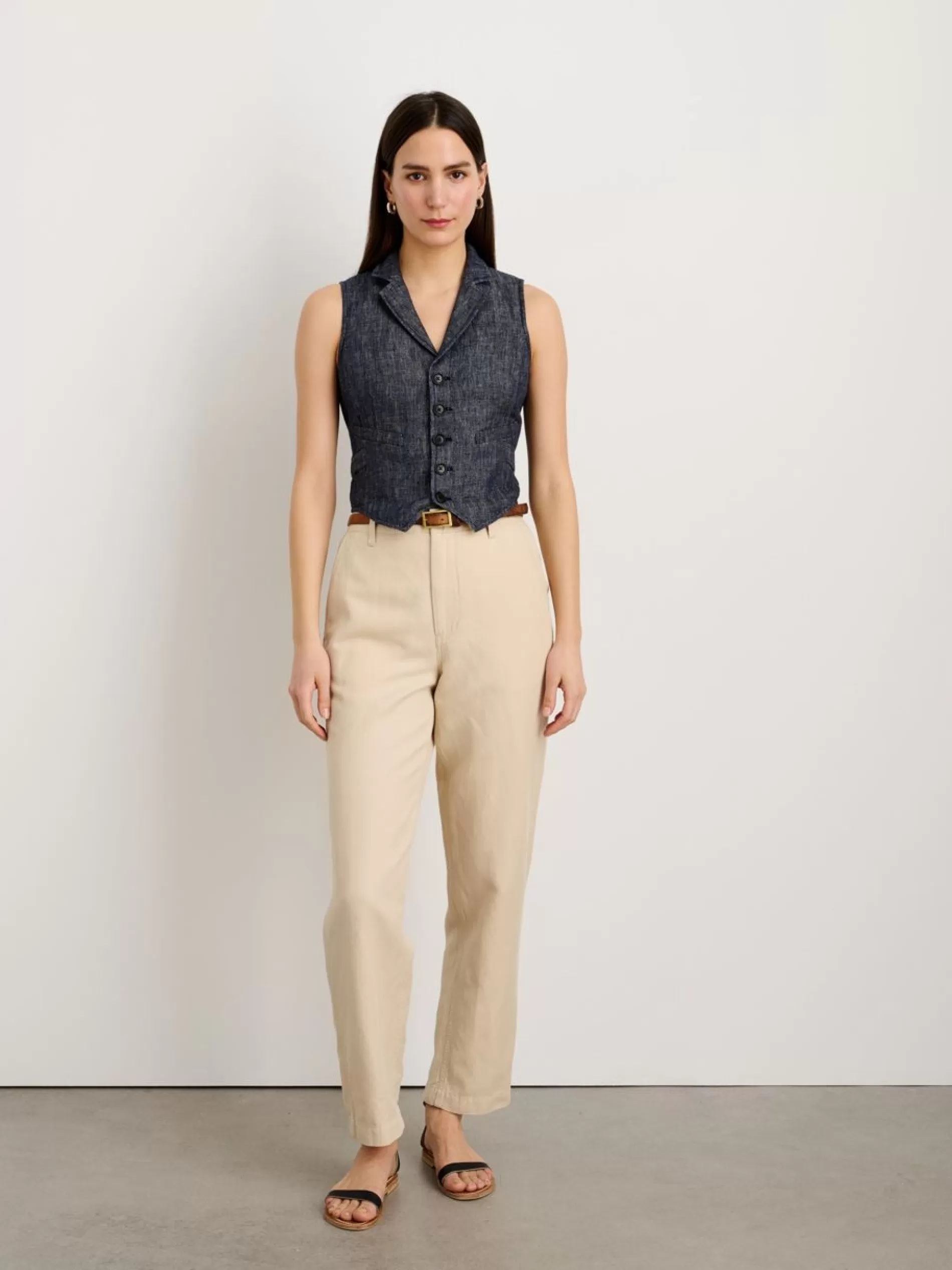Alex Mill Suitish Vest In Linen Herringbone Shop