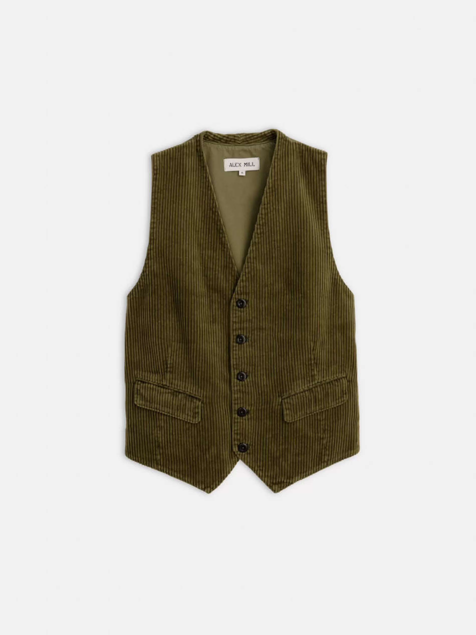 Alex Mill Vest In Rugged Corduroy Khaki Cheap