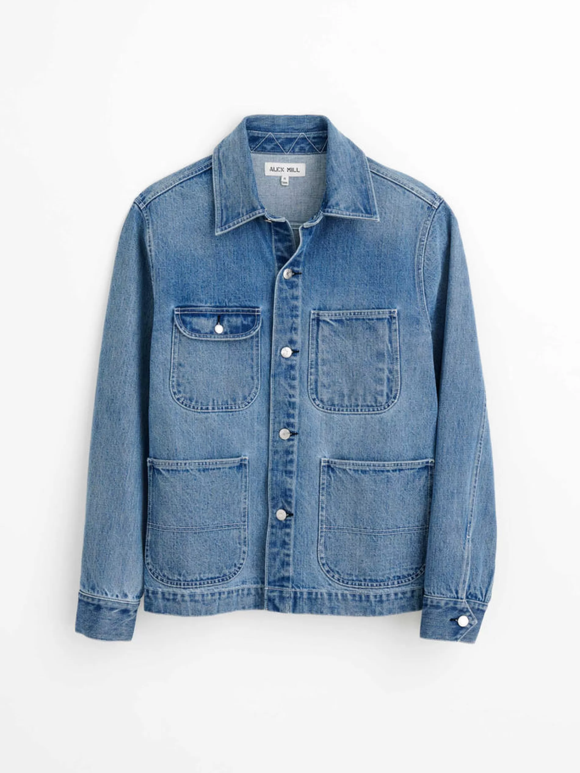 Alex Mill Work Jacket In Vintage Wash Denim Shop