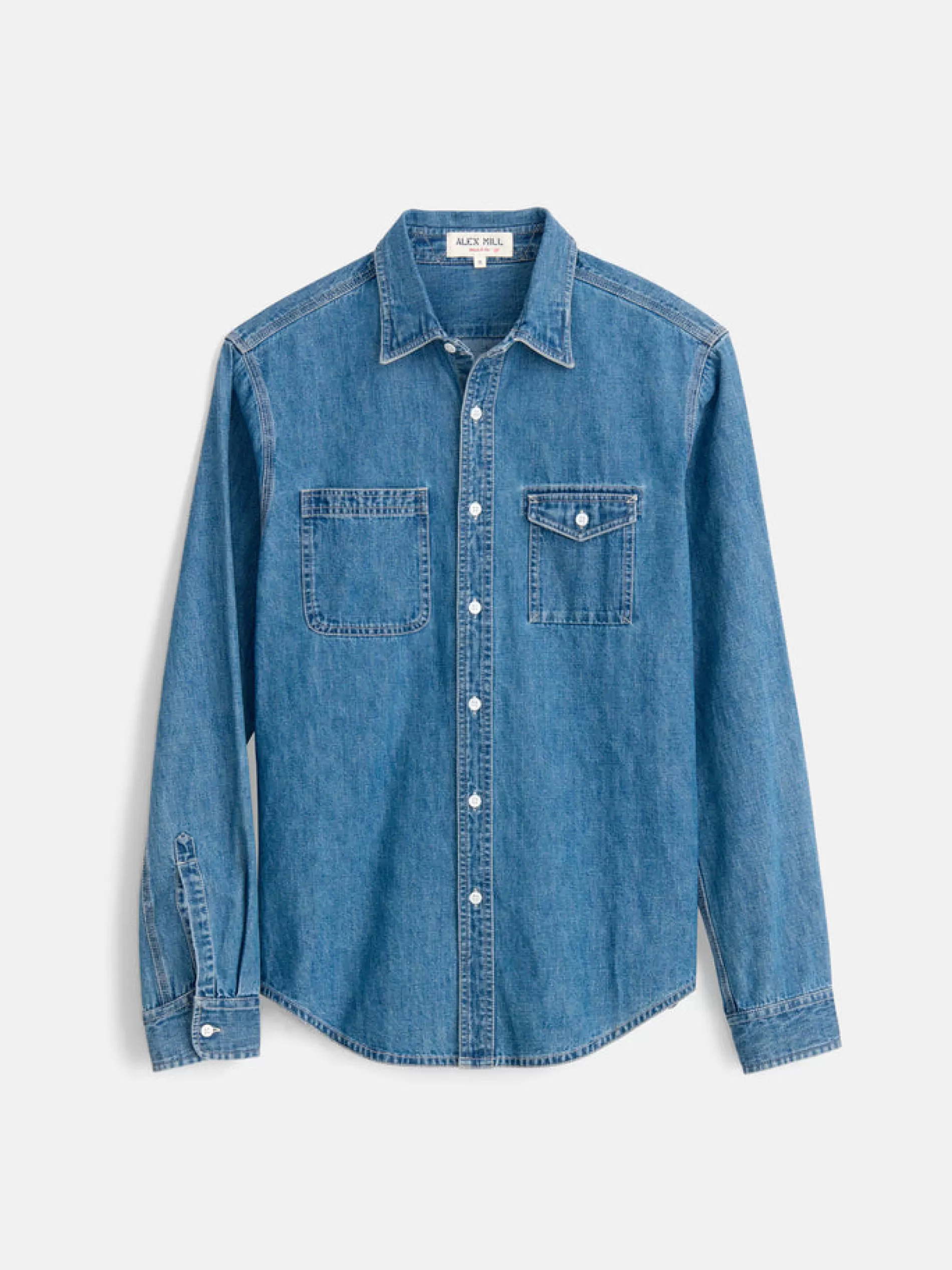Alex Mill Work Shirt In Washed Denim Best